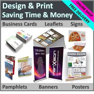Design and Print or Re-Print Business Cards, Leaflets, Flyers, Posters, Signs, Banners