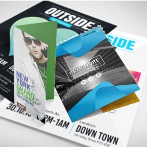 Leaflets Flyers Folded Unfolded