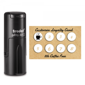 Eco-Friendly Loyalty Cards and custom stamp Kit, Cafe, restaurant, gift shop