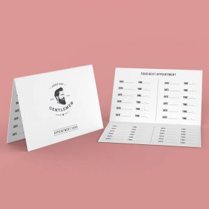 Folded business cards