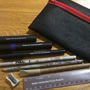 Recycled tyre eco friendly pencil case